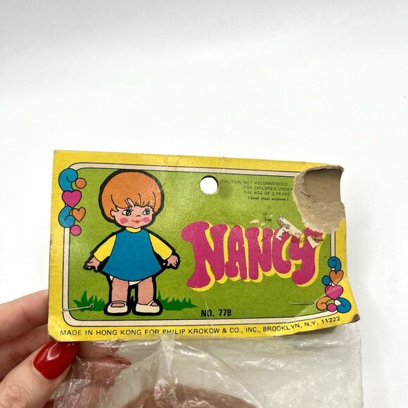 Vintage 70s Nancy Vinyl Doll No. 77B Mid Century Hong Kong Sealed Toy Krokow Co. - Picture 3 of 6